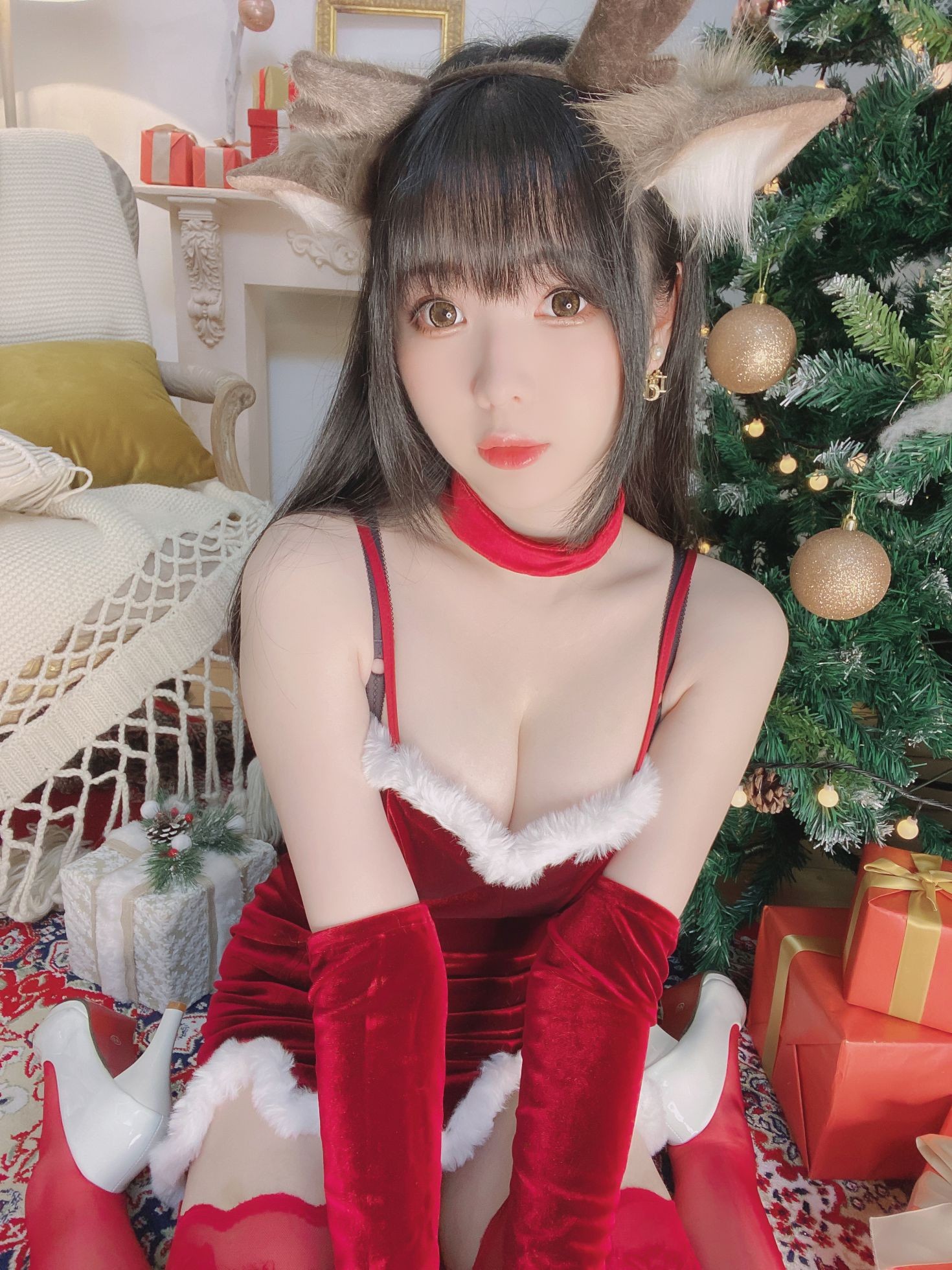 美女动漫博主霜月shimo性感Cosplay写真メリークリスマス (14)
