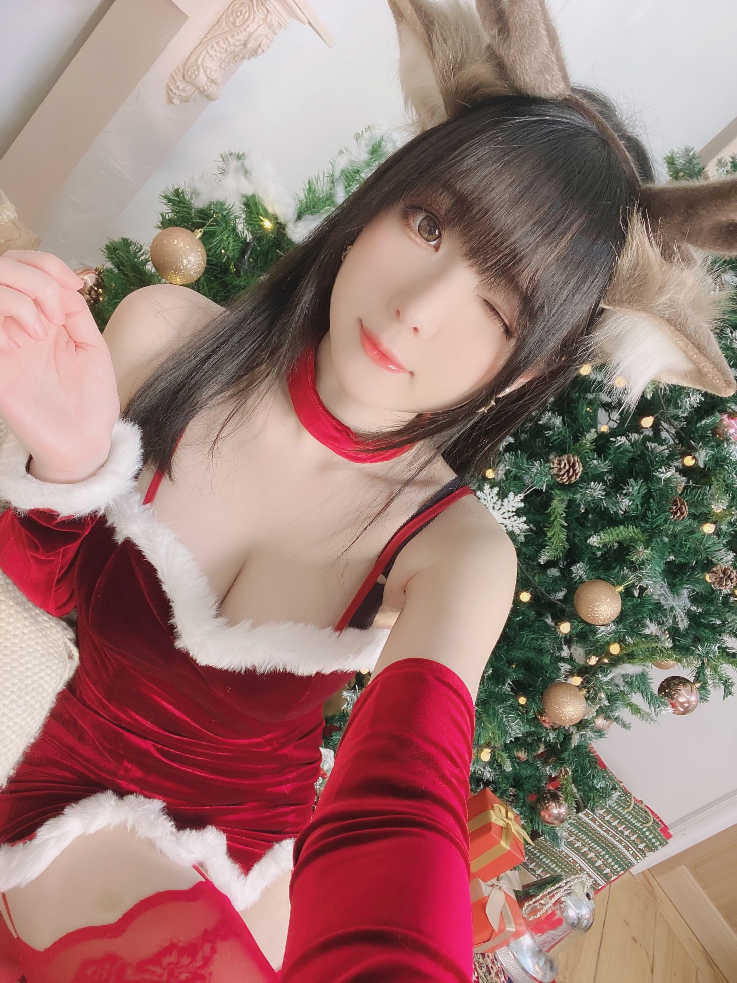 美女动漫博主霜月shimo性感Cosplay写真メリークリスマス (9)