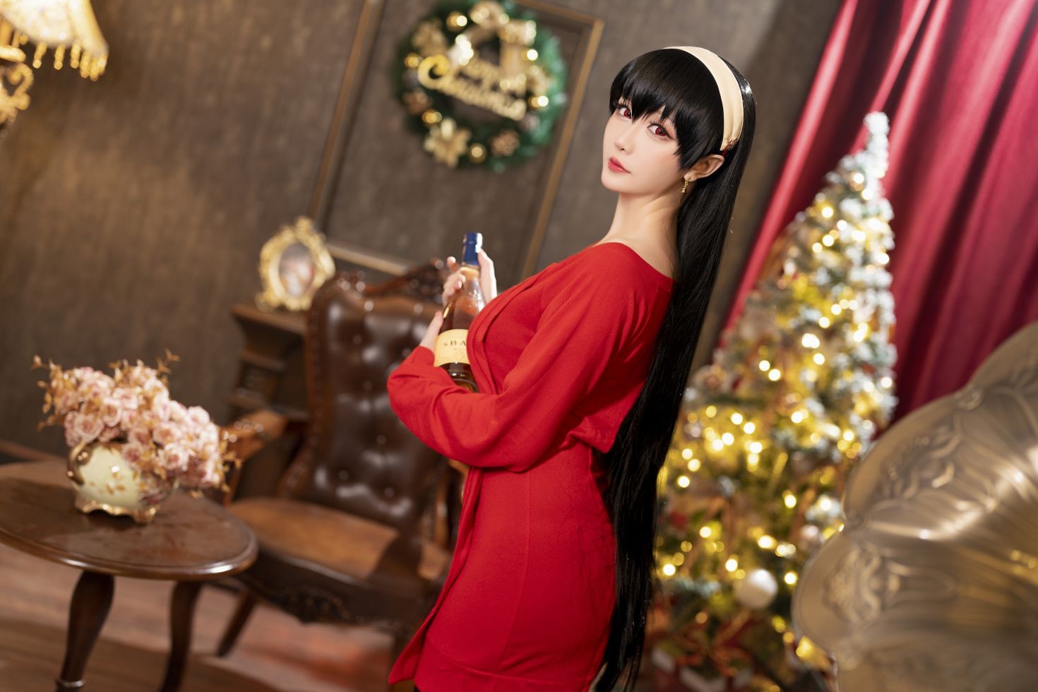 美女动漫博主星之迟迟性感Cosplay写真圣诞节约尔私服 (38)