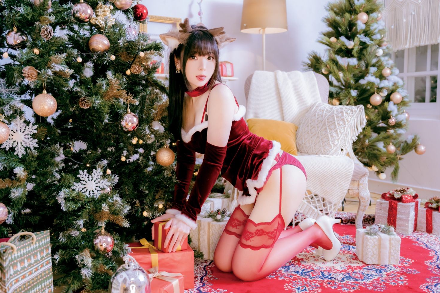 美女动漫博主霜月shimo性感Cosplay写真メリークリスマス (4)
