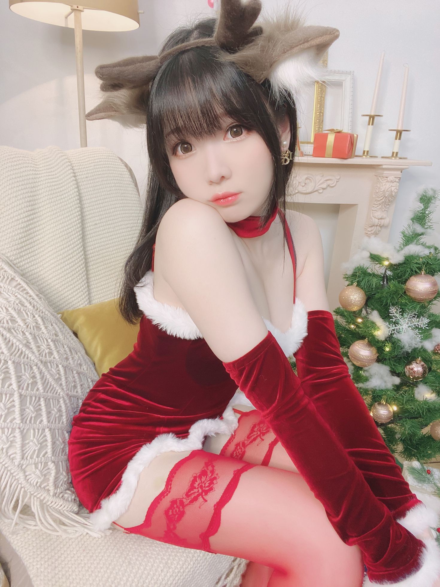美女动漫博主霜月shimo性感Cosplay写真メリークリスマス (13)