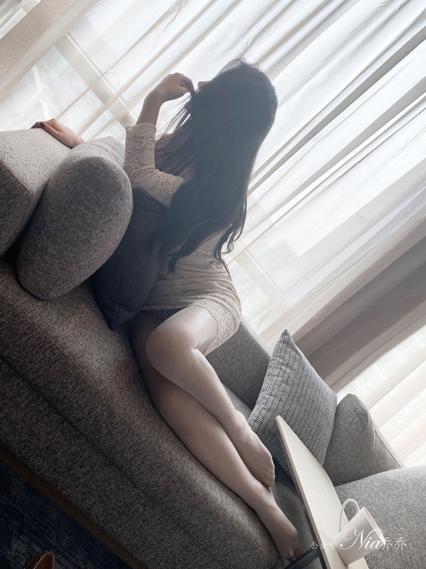 Nia乔乔美女网红性感自拍私摄写真图片家有娇妻蕾丝包臀裙美腿 (30)