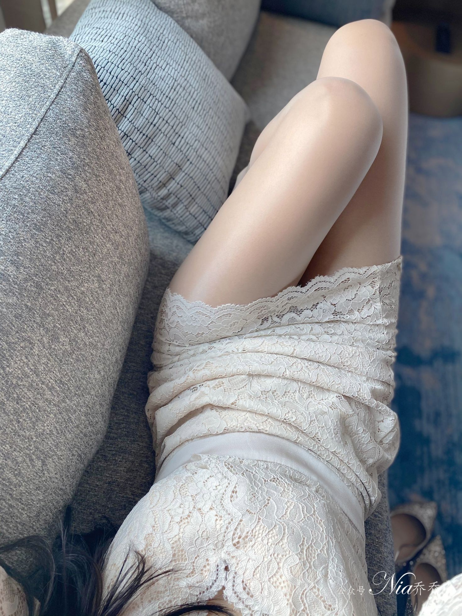Nia乔乔美女网红性感自拍私摄写真图片家有娇妻蕾丝包臀裙美腿 (46)
